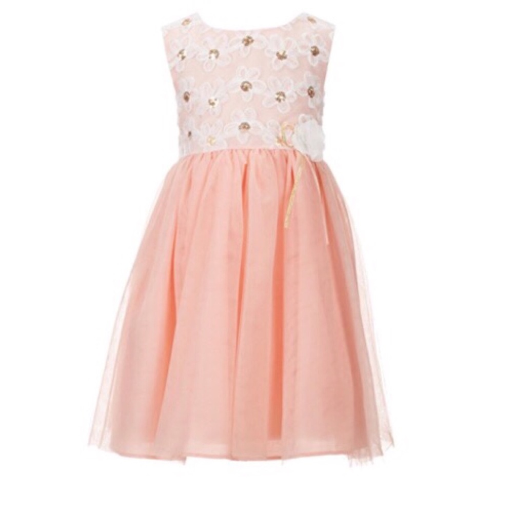 ☘️ Girls Peach Party Wedding Pageant Dress new